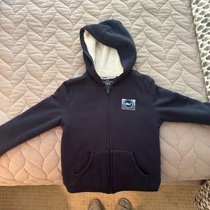 Vineyard Vines Boys Sherpa Lined Navy Hoodie Size 7